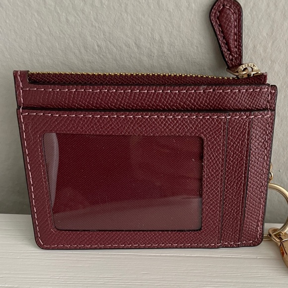 Coach Mini Skinny ID Case Wallet - Wine - Picture 5 of 6